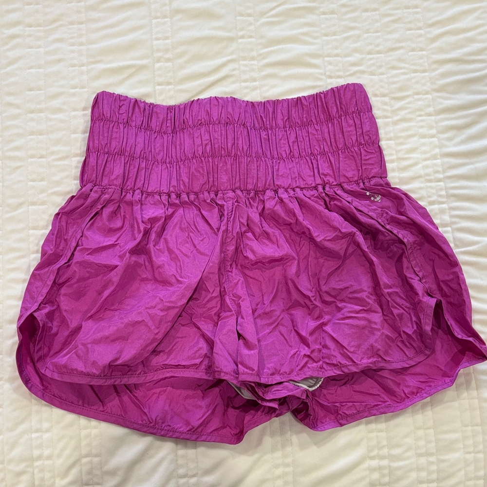 FP Movement by Free People High Waist Magenta Shorts